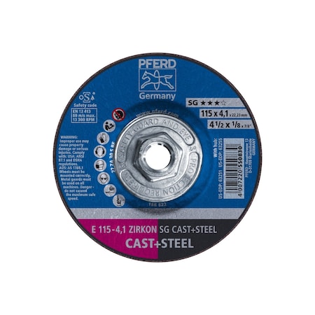 Pferd Pipeline Wheel, T27, 4-1/2" x 1/8 63255